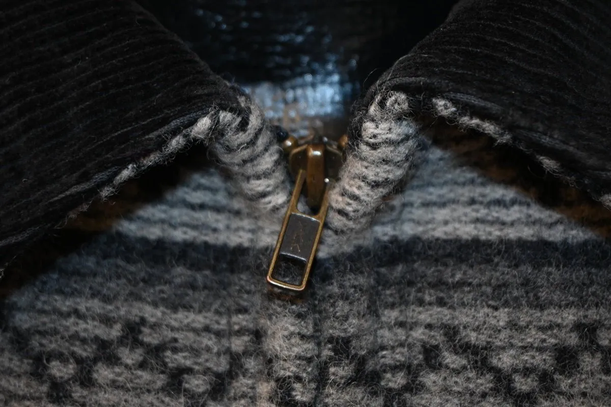 80s Woolrich Gray Geometric Zip Up Jacket Women's Medium