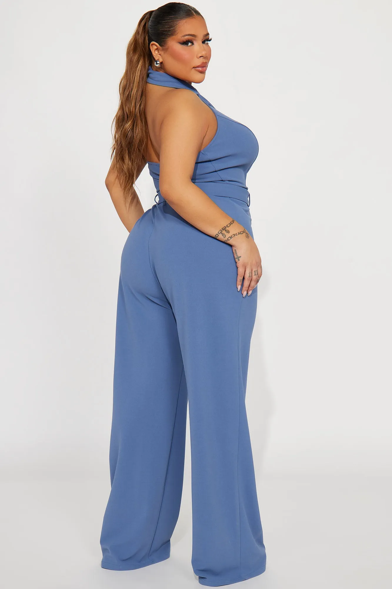 9AM Babe Jumpsuit  - Slate Blue