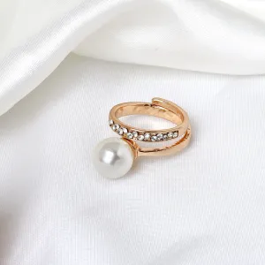 Aquamarina Pearl Gold Ring