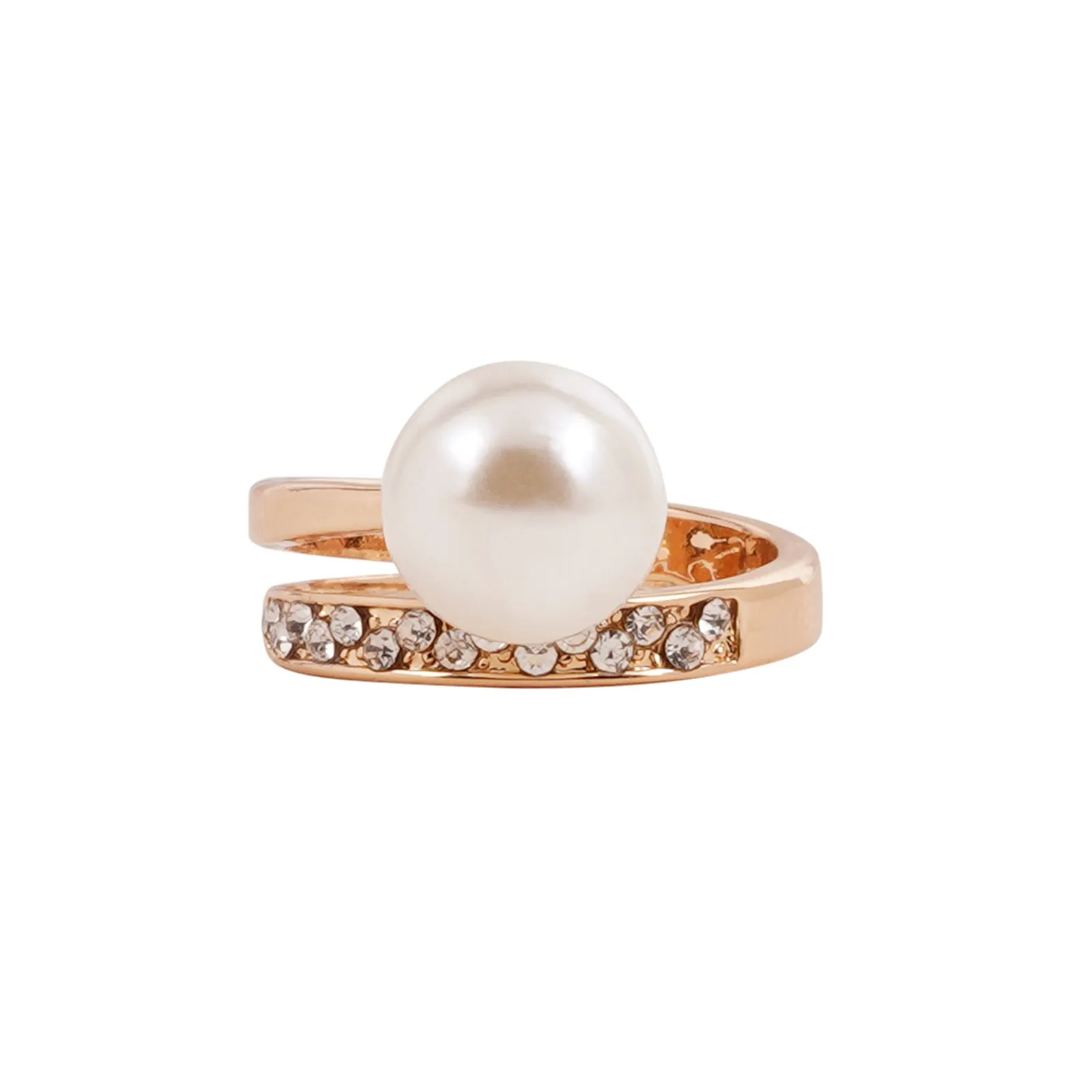 Aquamarina Pearl Gold Ring