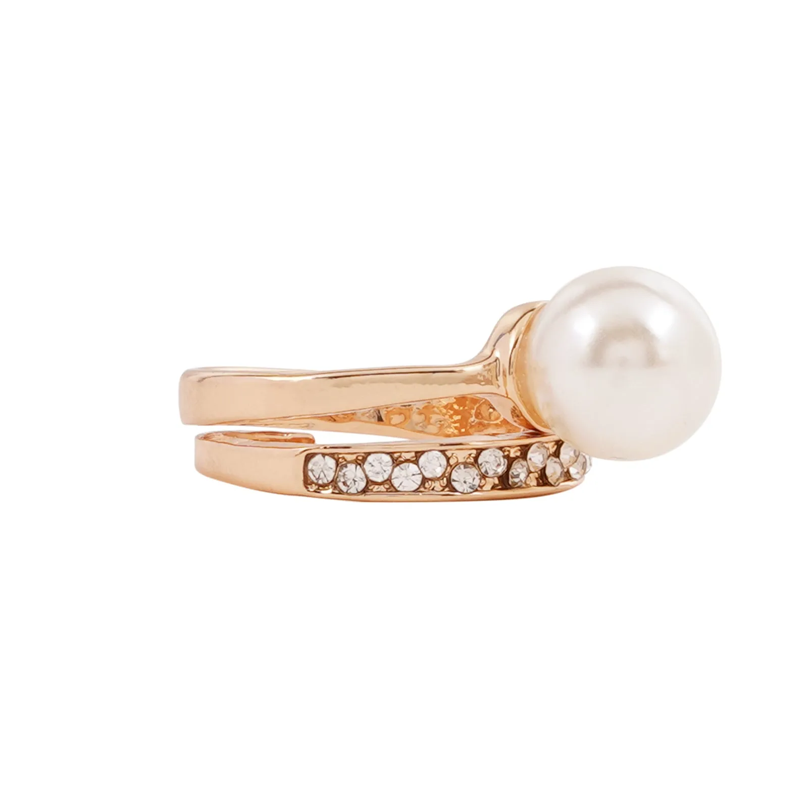Aquamarina Pearl Gold Ring