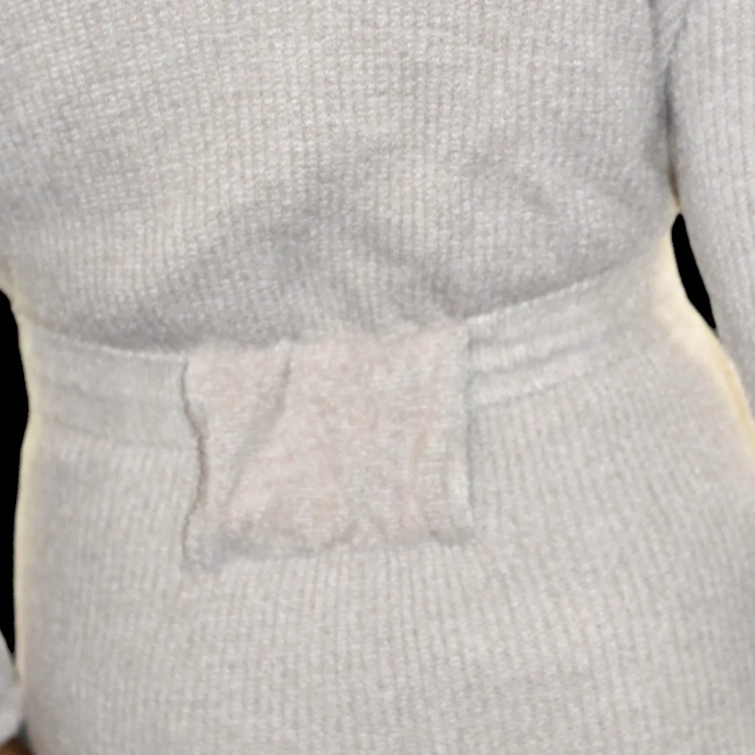 Barefoot Dreams CozyChic Lite Ribbed Robe Oatmeal Taupe Beige Fuzzy Slouchy Wrap Size Small Medium