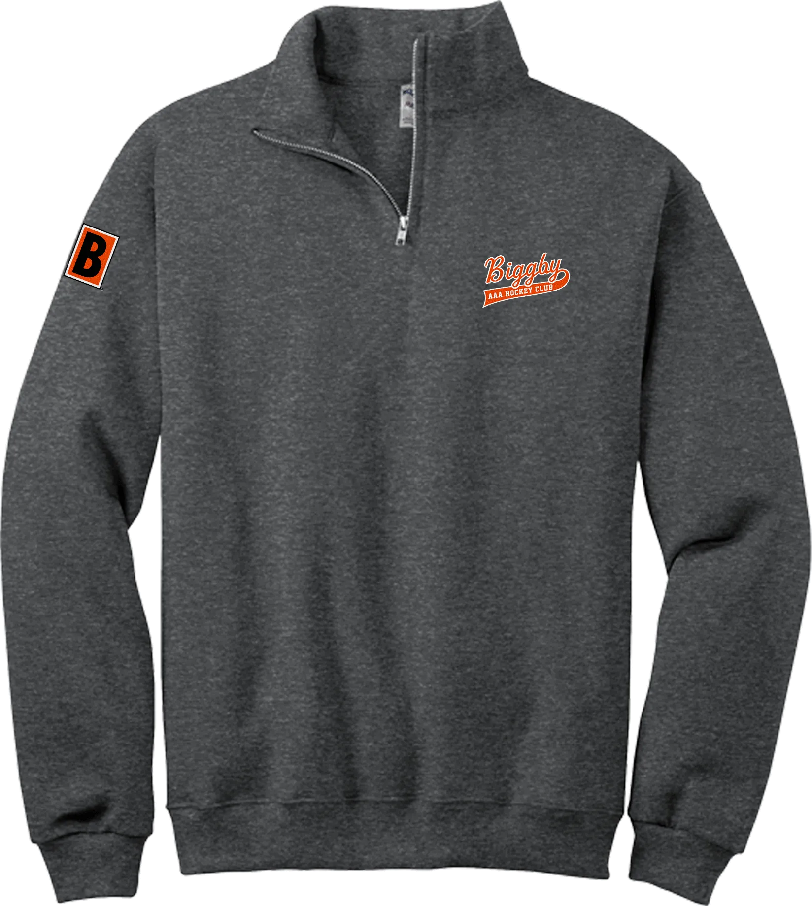 Biggby Coffee AAA NuBlend 1/4-Zip Cadet Collar Sweatshirt