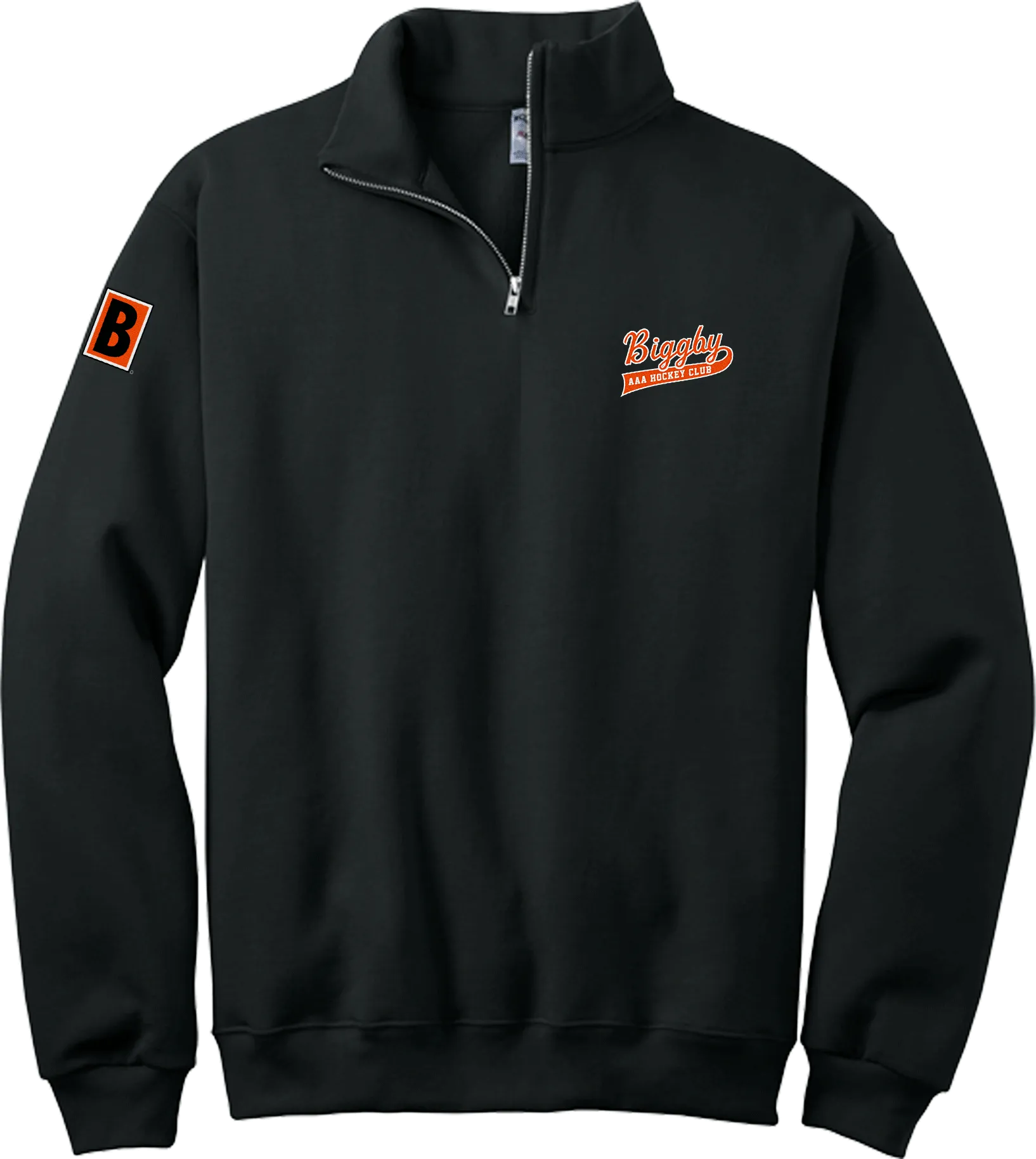 Biggby Coffee AAA NuBlend 1/4-Zip Cadet Collar Sweatshirt
