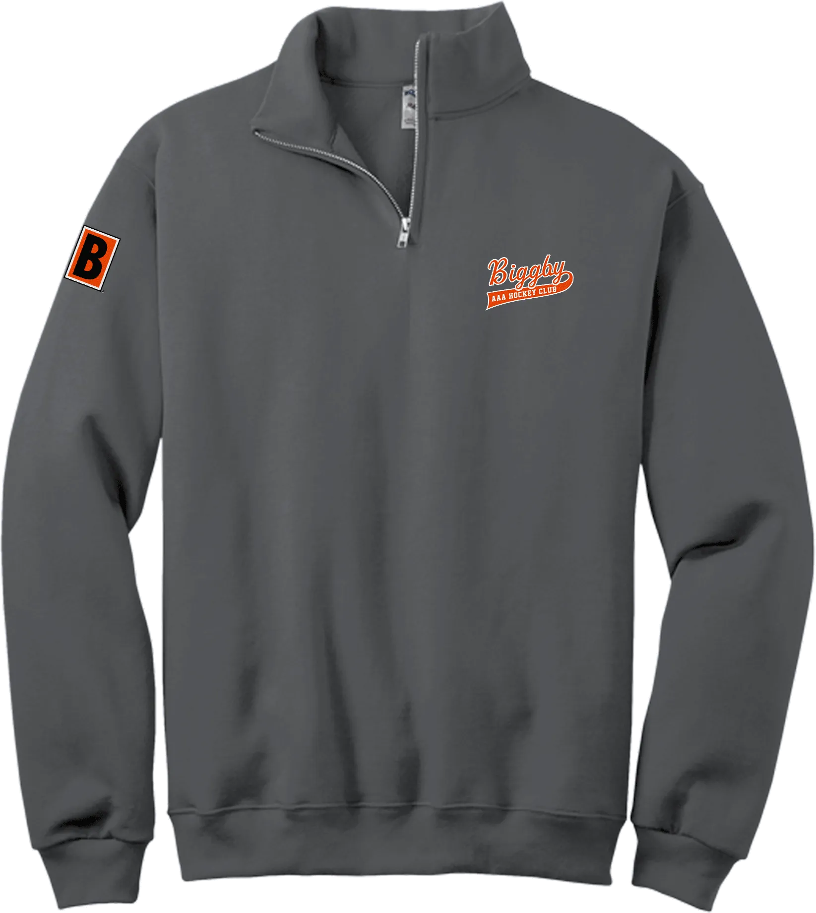 Biggby Coffee AAA NuBlend 1/4-Zip Cadet Collar Sweatshirt