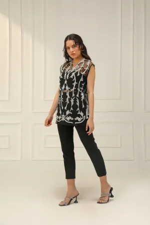 BLACK PENCIL PANTS