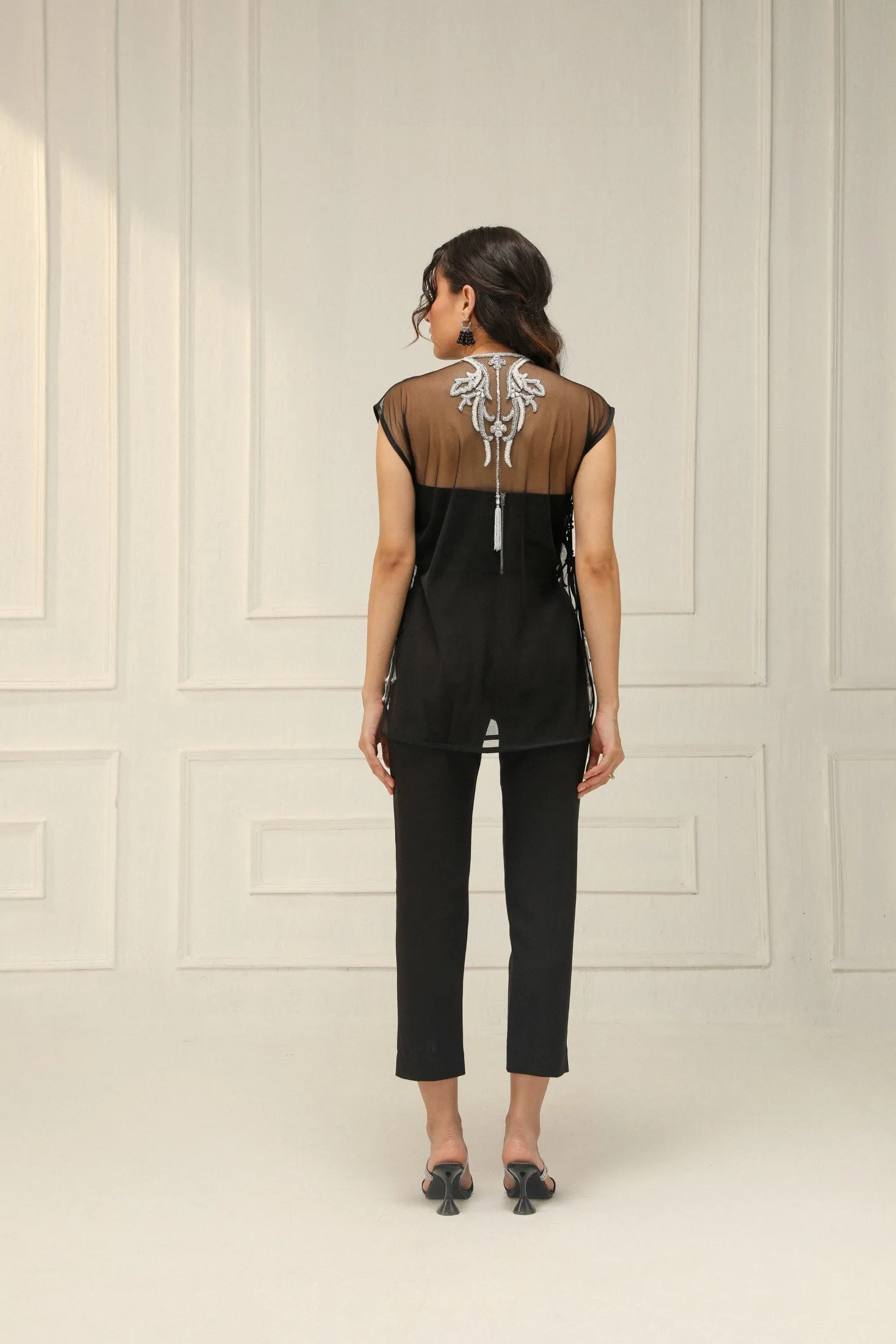 BLACK PENCIL PANTS