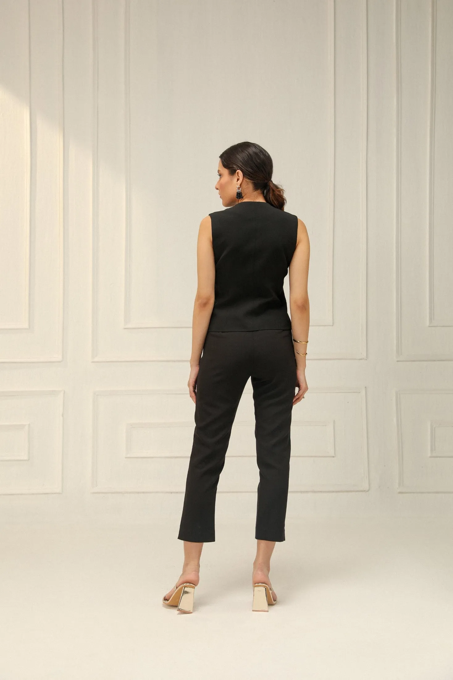 BLACK PENCIL PANTS