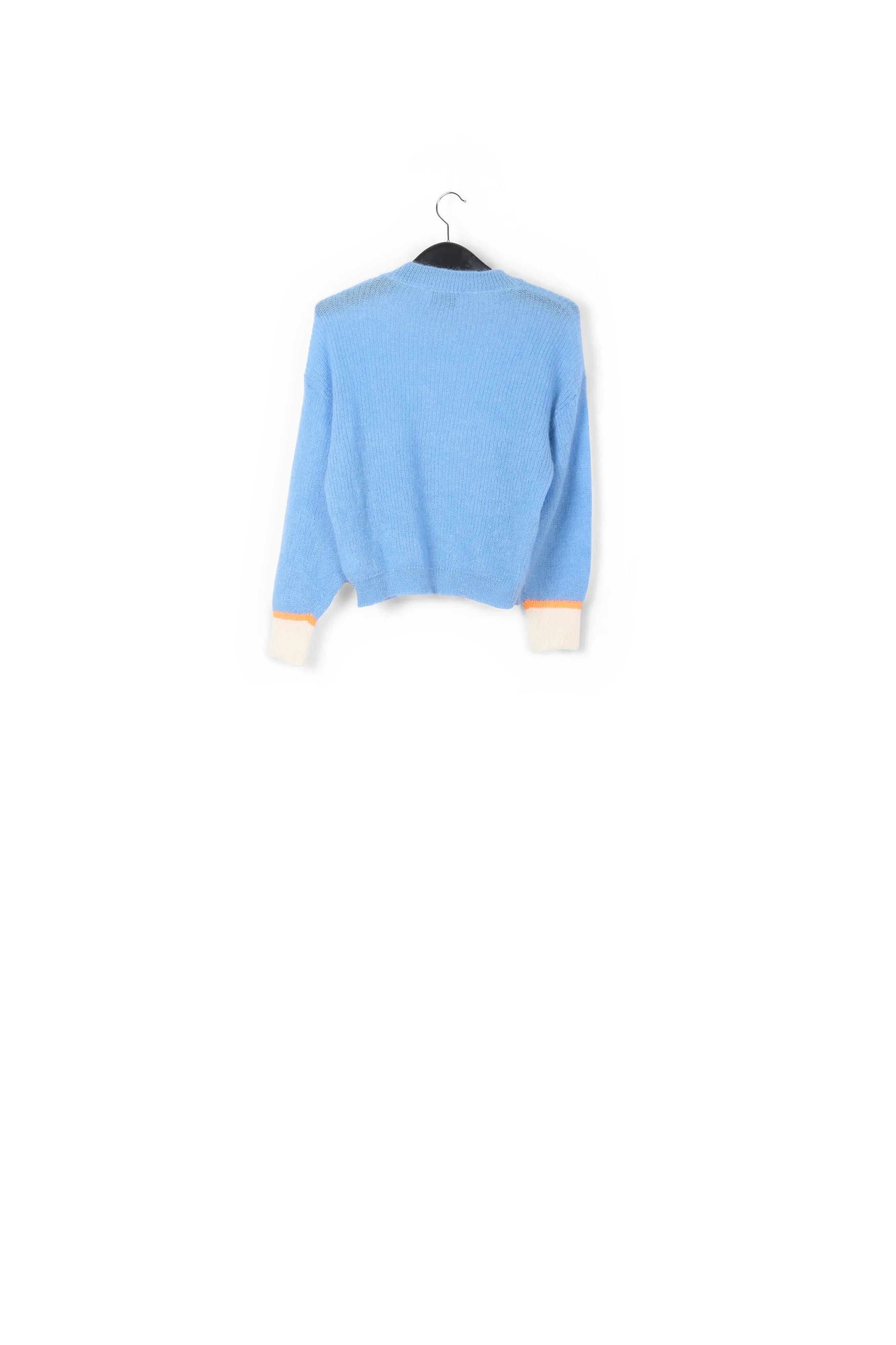 Blue mohair-blend knit