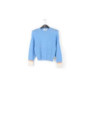 Blue mohair-blend knit