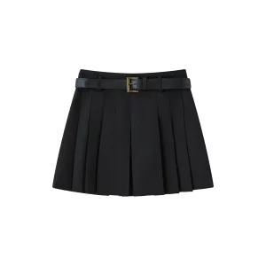 C7021 Pleated Mini Skirt