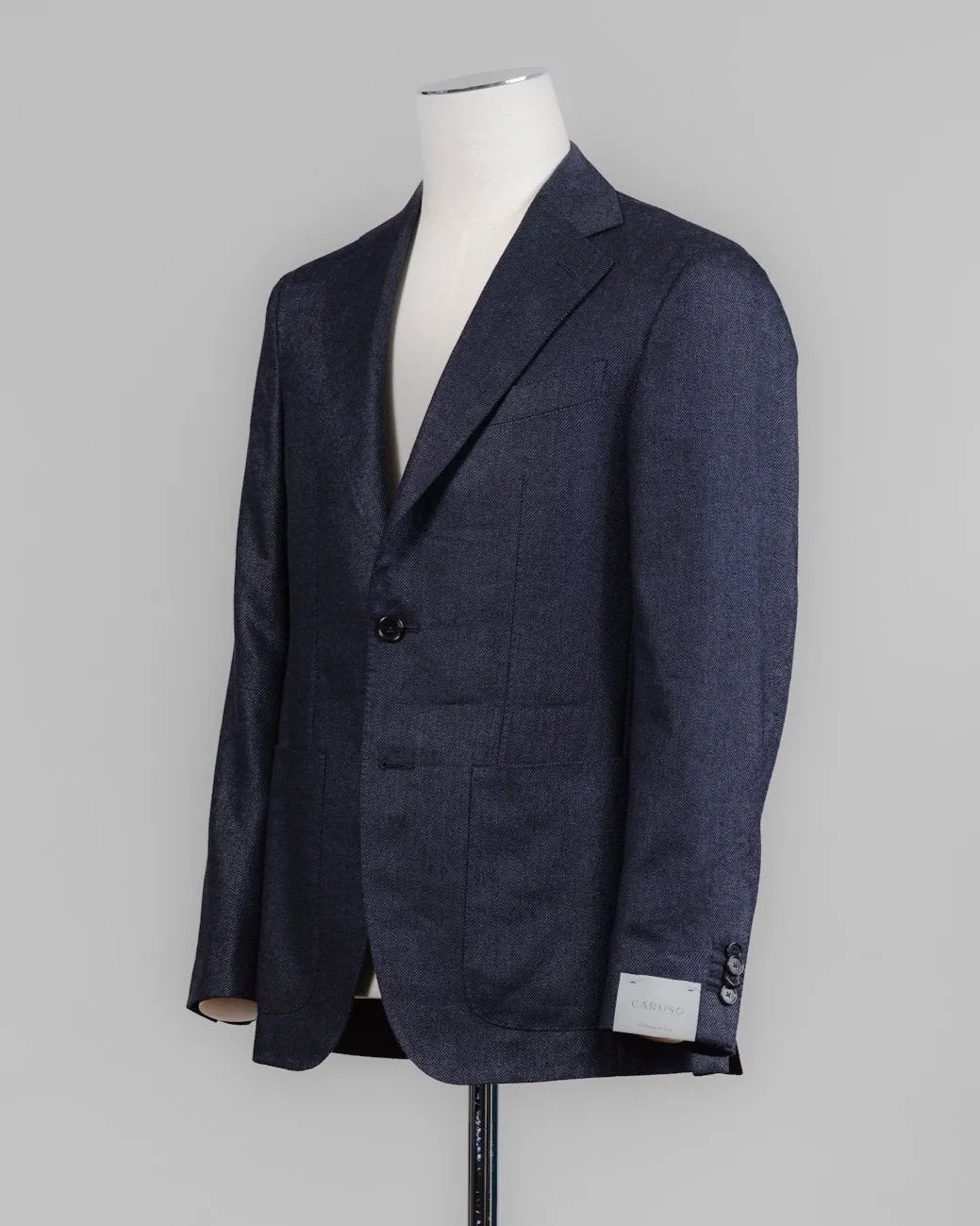 Caruso Wool Blend Jacket / Navy
