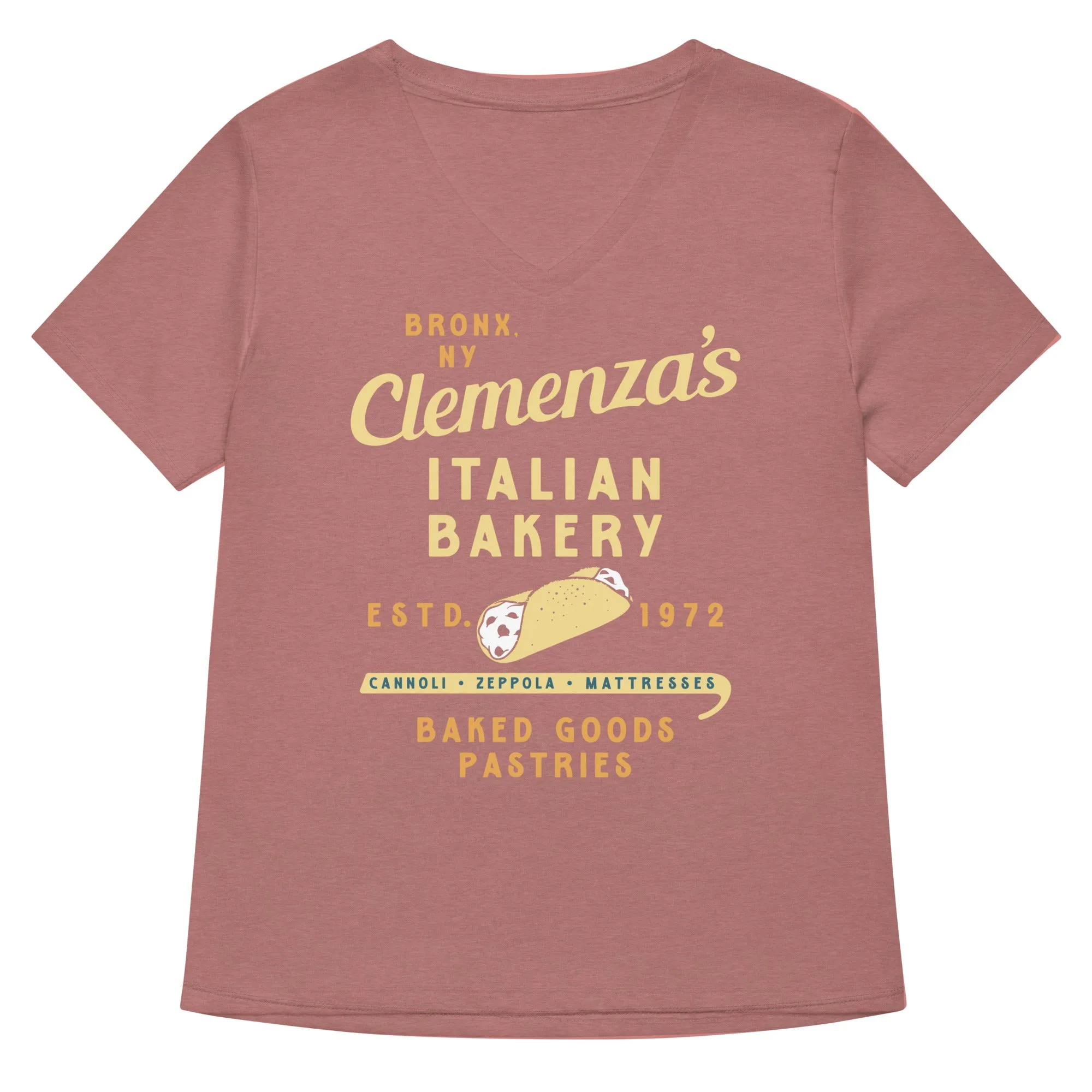 Clemenza's Italian Bakery Women's V-Neck Tee