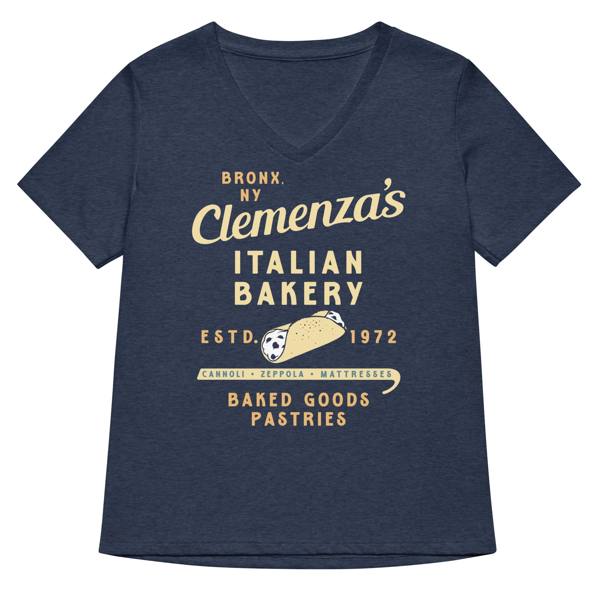 Clemenza's Italian Bakery Women's V-Neck Tee