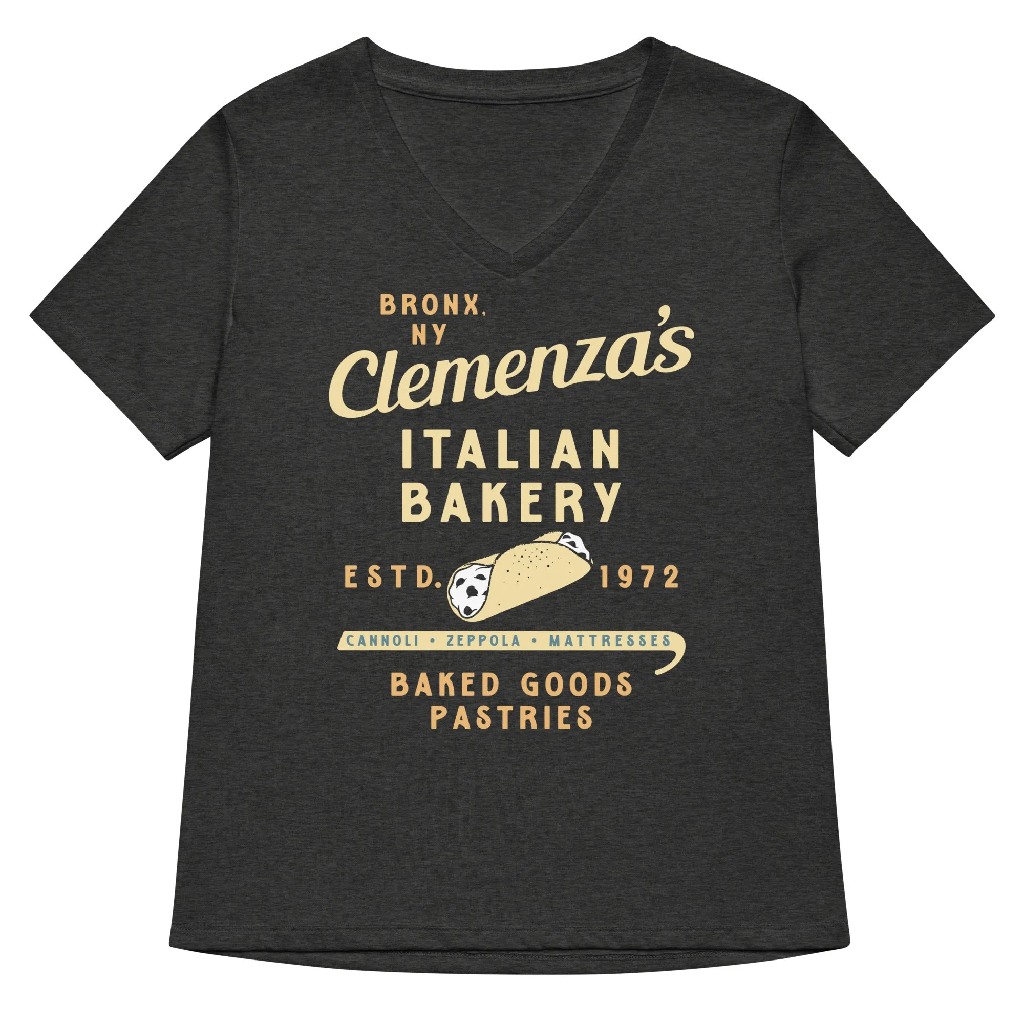 Clemenza's Italian Bakery Women's V-Neck Tee
