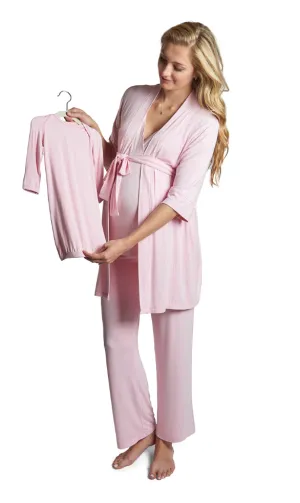 Everly Grey |  5-Piece Pajama Set | Blush