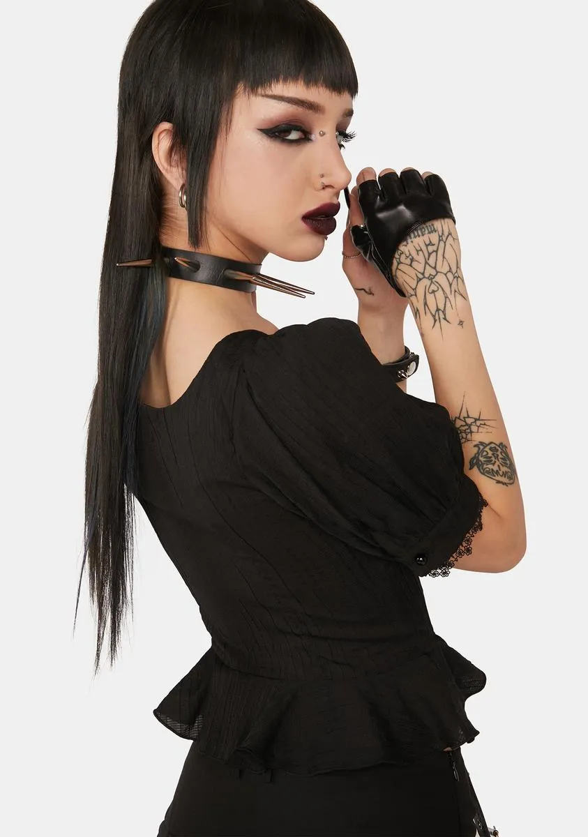 Gothic Puff Sleeve Top