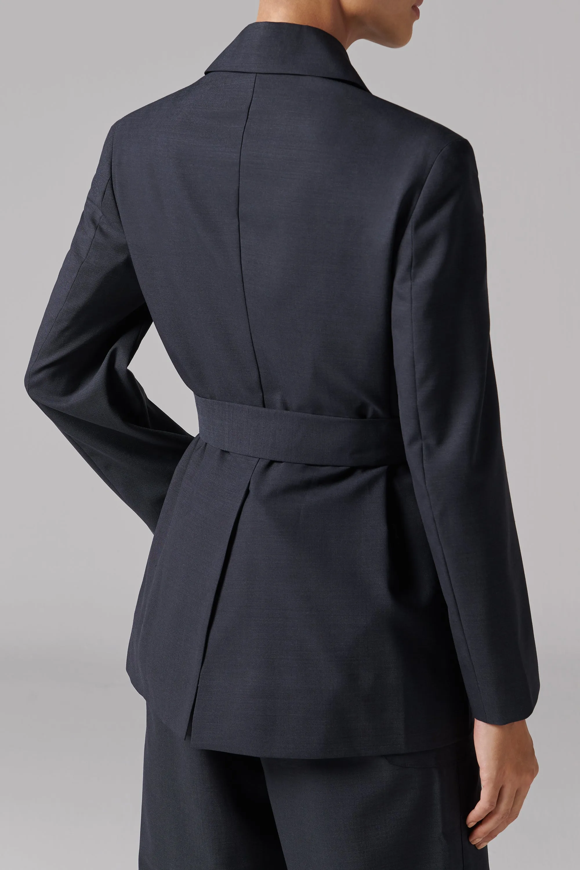 Grey Johanna Wool Blend Blazer