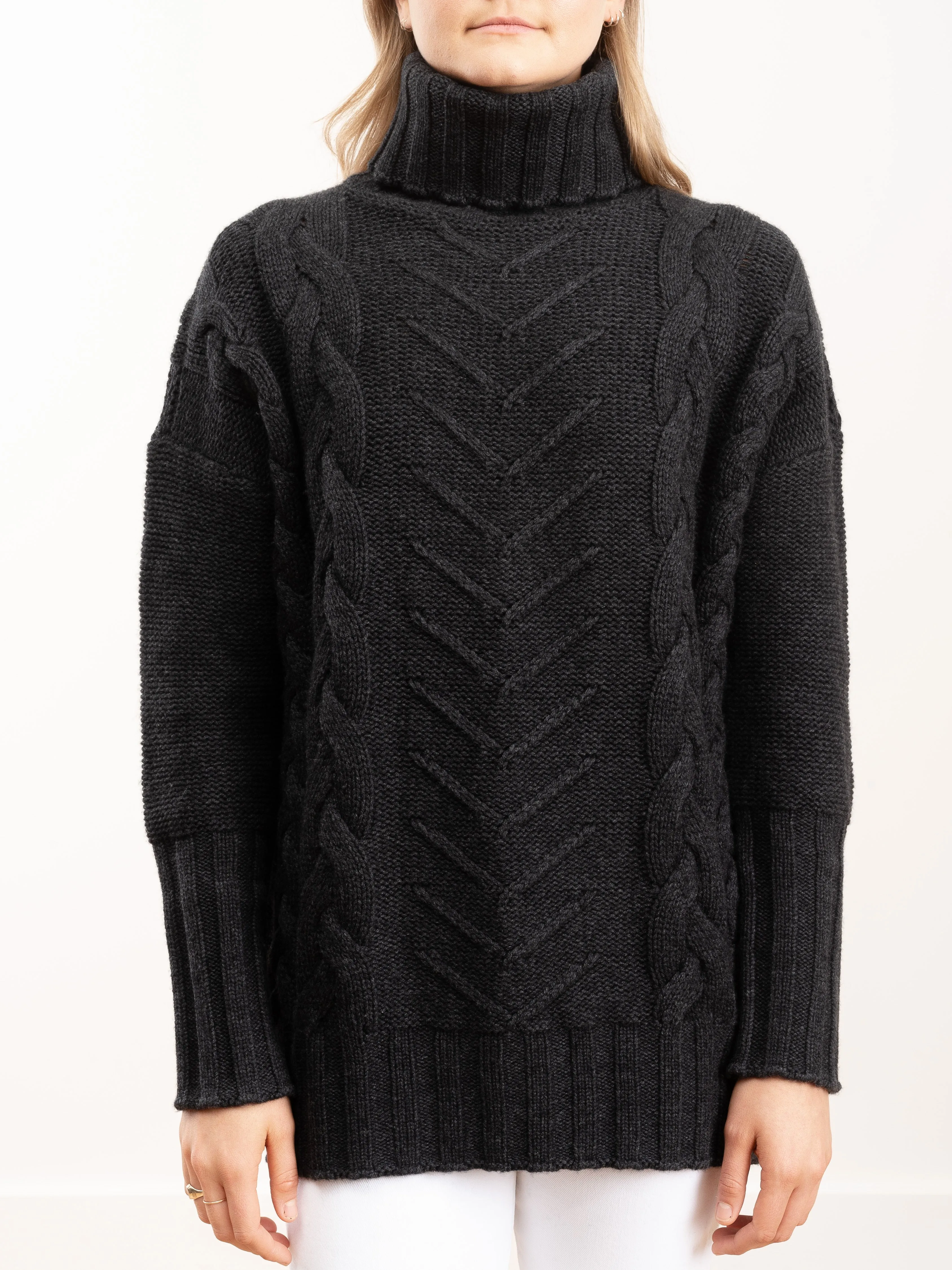james turtleneck - charcoal