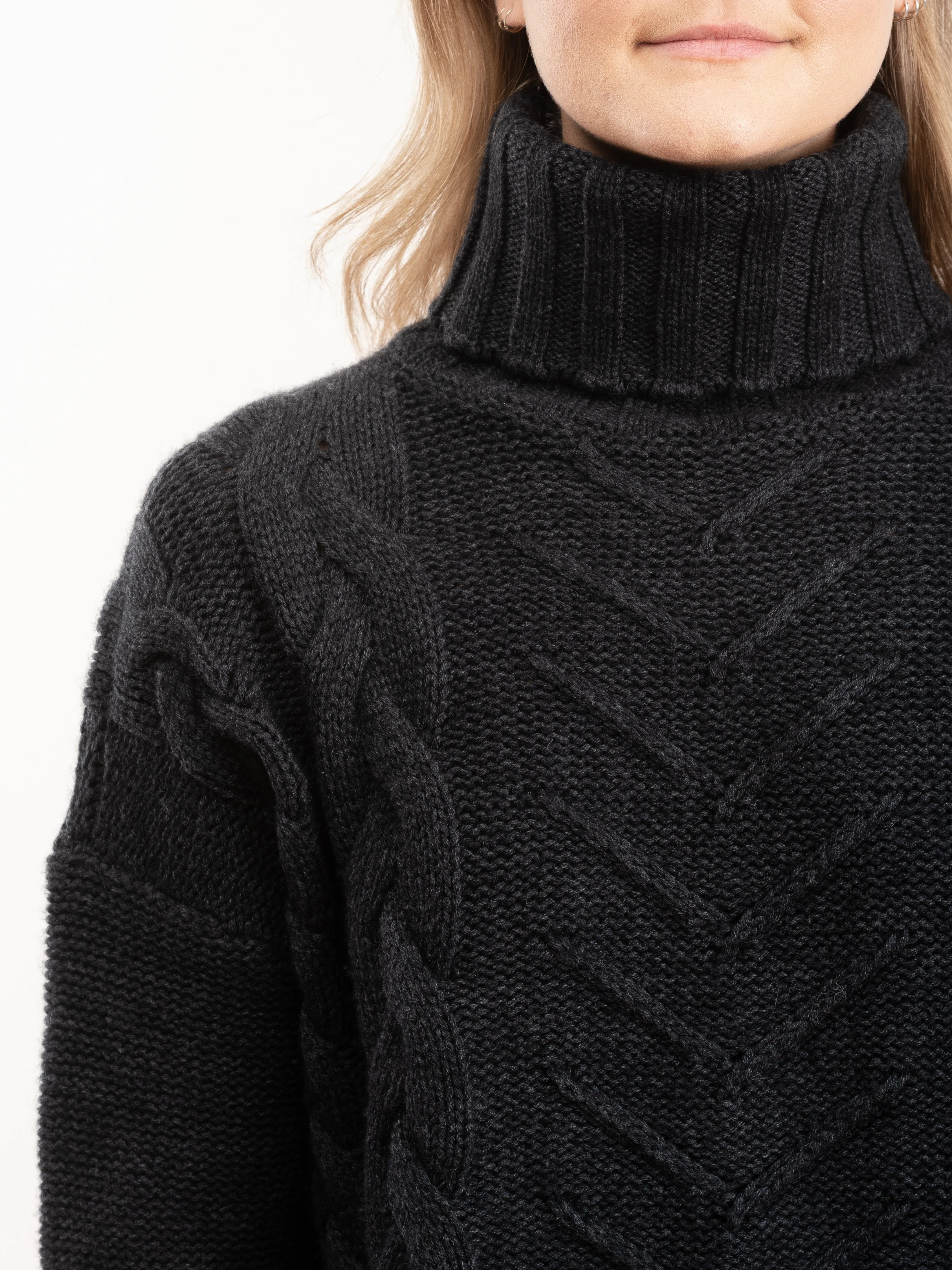 james turtleneck - charcoal