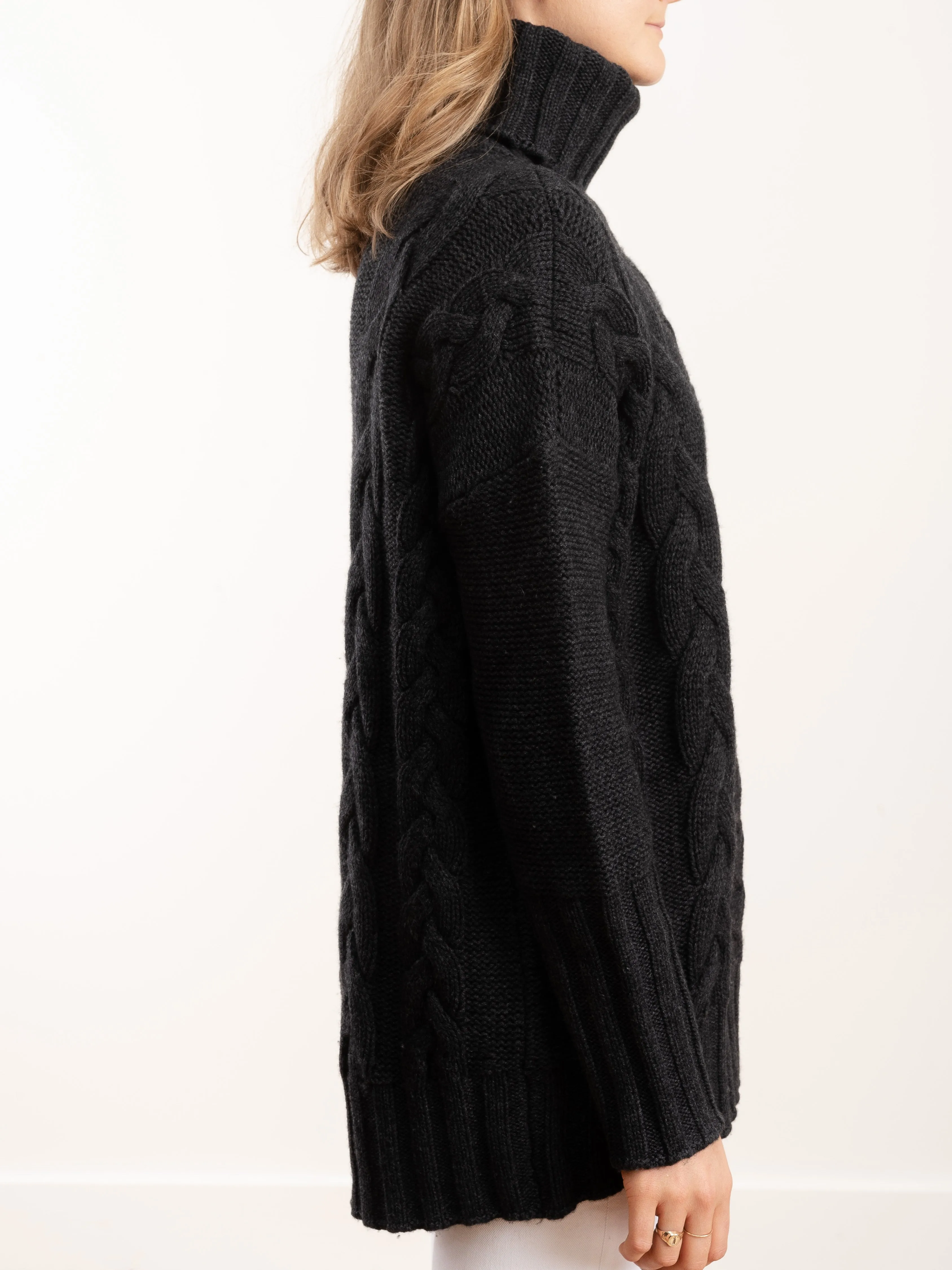 james turtleneck - charcoal