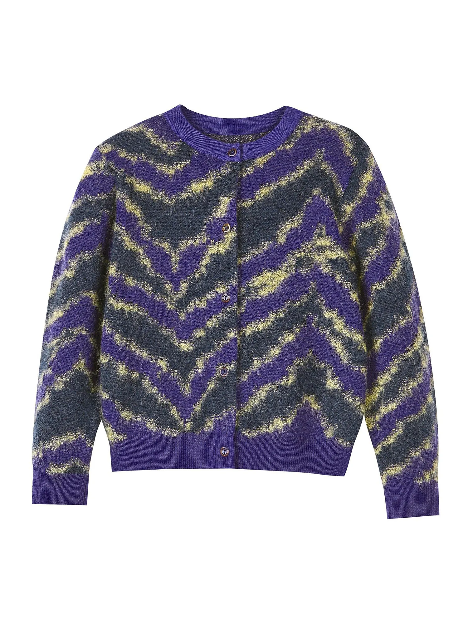 JNBY Kids Button-Up Multi Zebra Print Cardigan