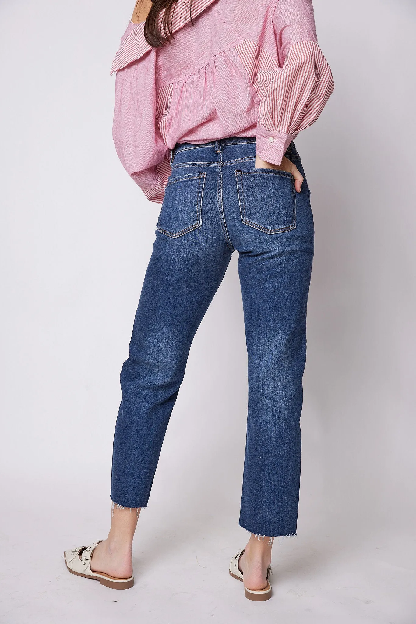 Kylie Risen High Rise Barrel Jeans
