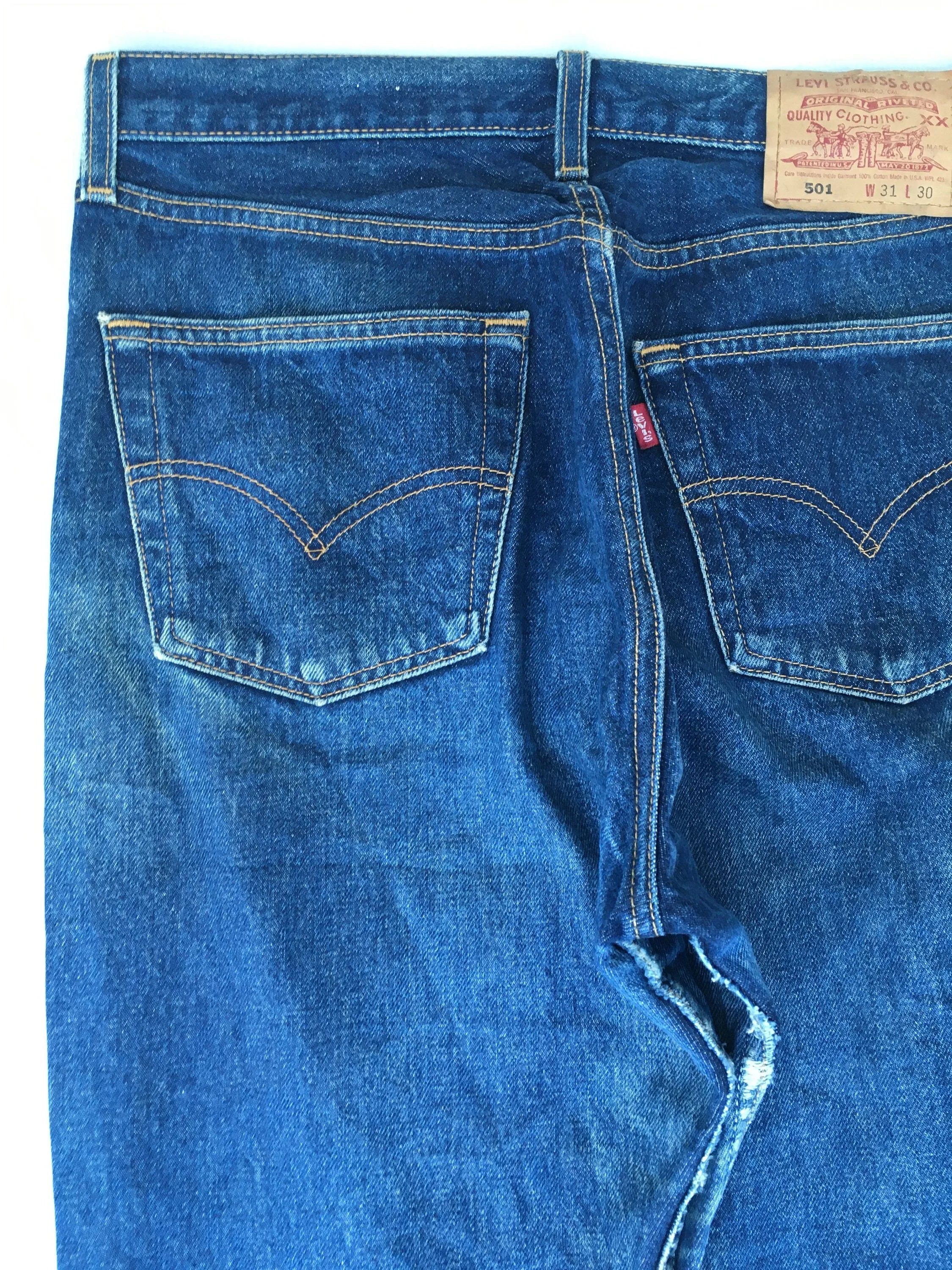 Levi's 501 Indigo Blue Jeans Size 30x30