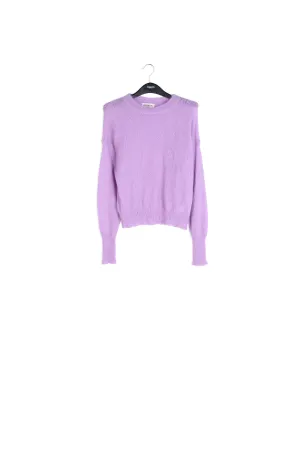 Lilac ajour-knitted mohair sweater