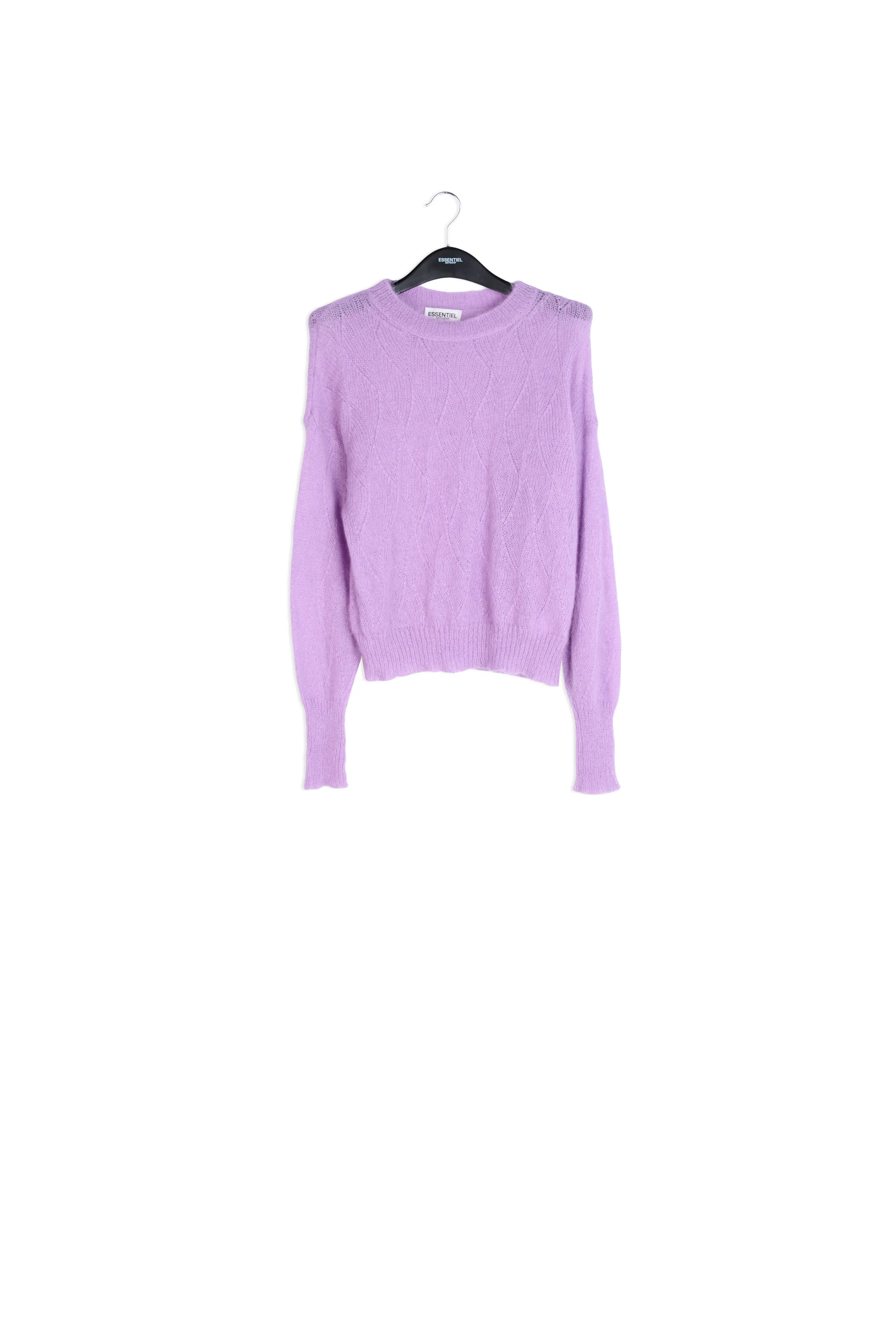 Lilac ajour-knitted mohair sweater