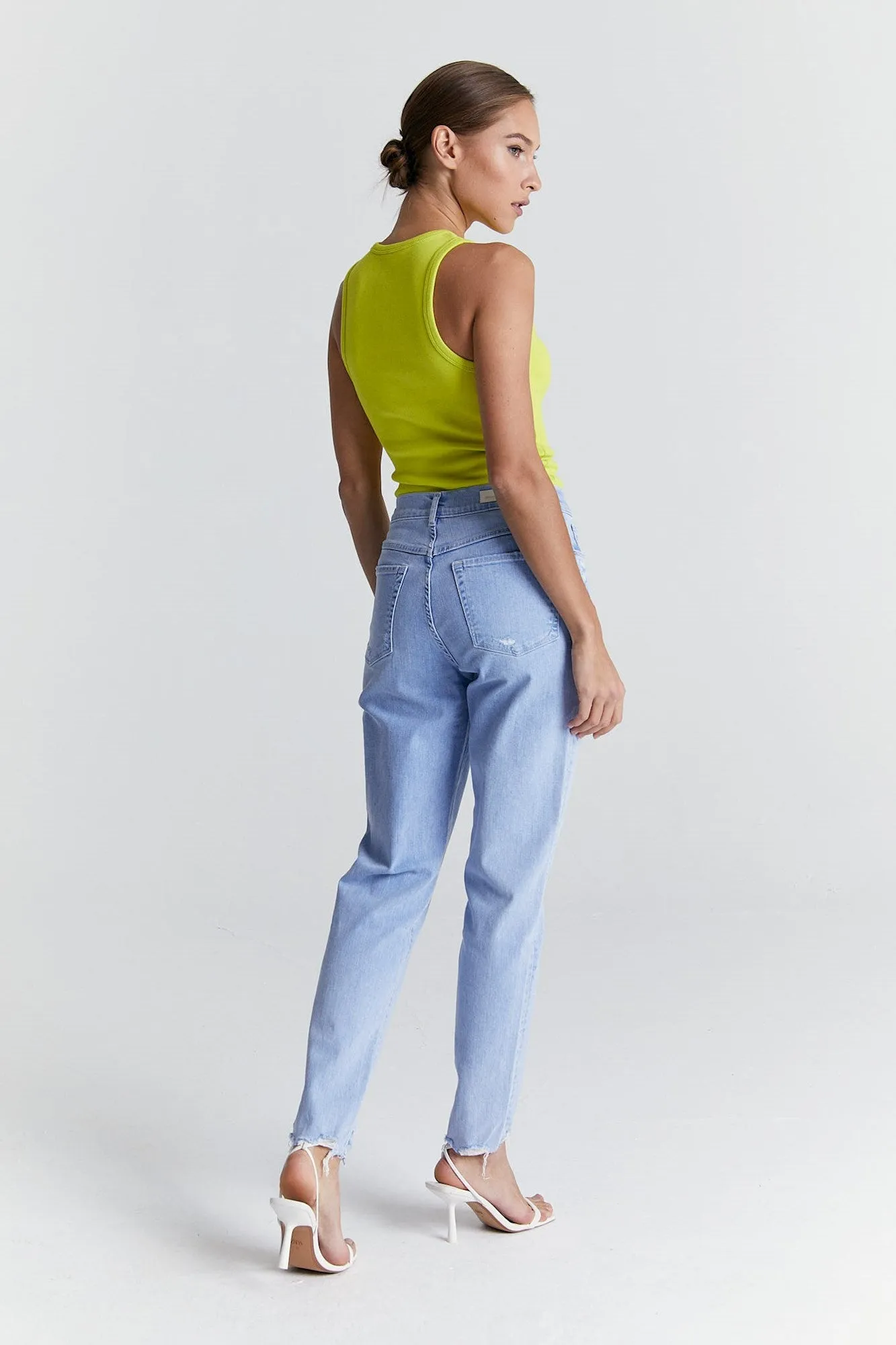 LYNN Mom Jeans, bright blue