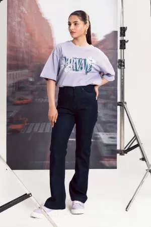 Mauve Oversized Graphic T-Shirt