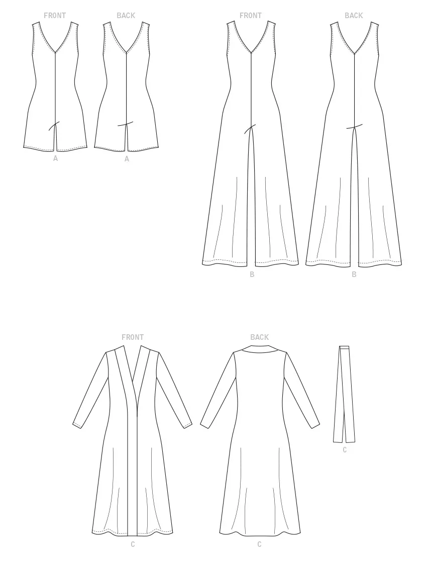 McCall's Pattern 8245 Misses' Romper, Jumpsuit, Robe and Sash