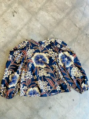 NAOMI METALLIC FLORAL TOP