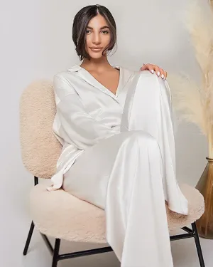 Oversized Silk Pajamas Set with Belt