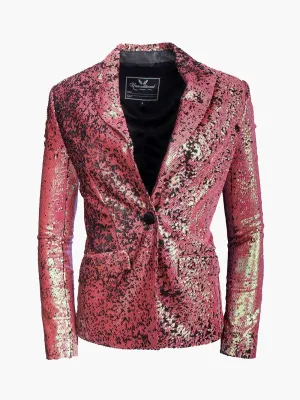 Pink and Black Sequin Blazer