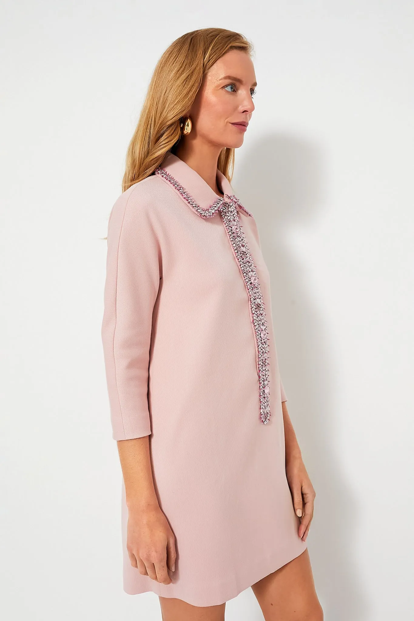 Powder Pink Embellished Nicola Dress