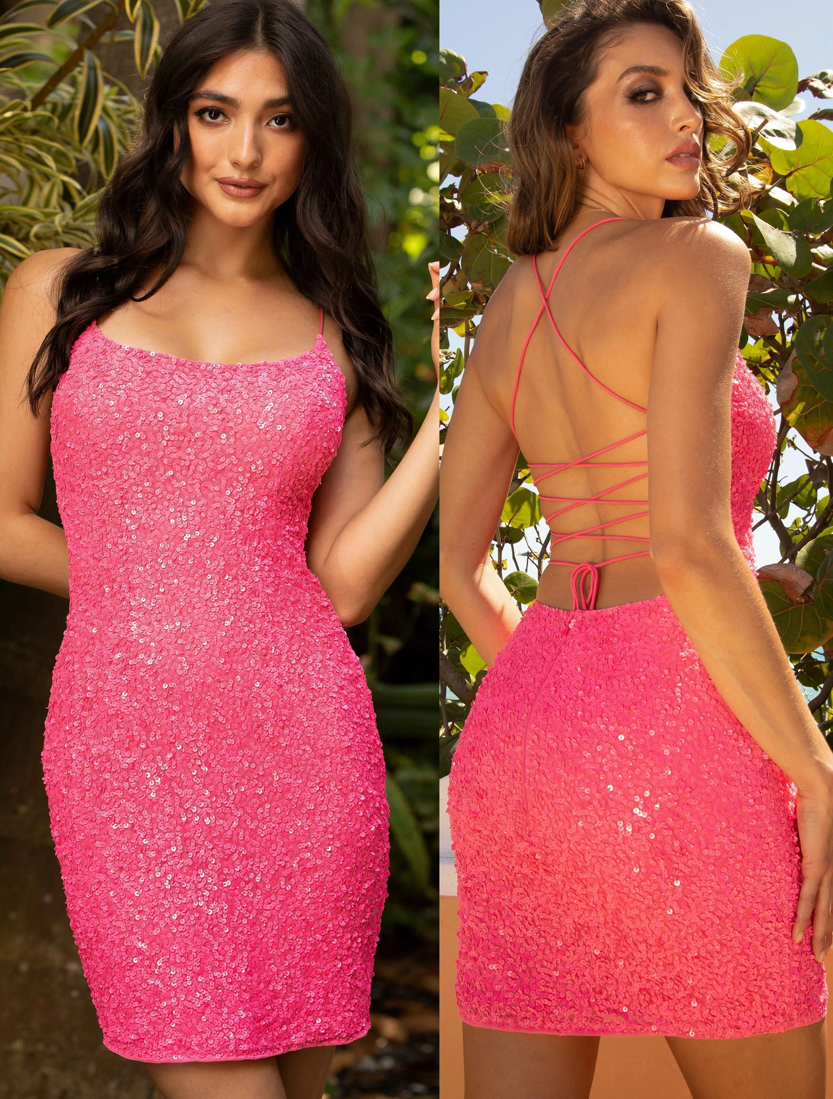 Primavera Couture 3351 Size 2, 12 Gold Cocktail Dress  Short Fitted Sequin Backless Homecoming Dress