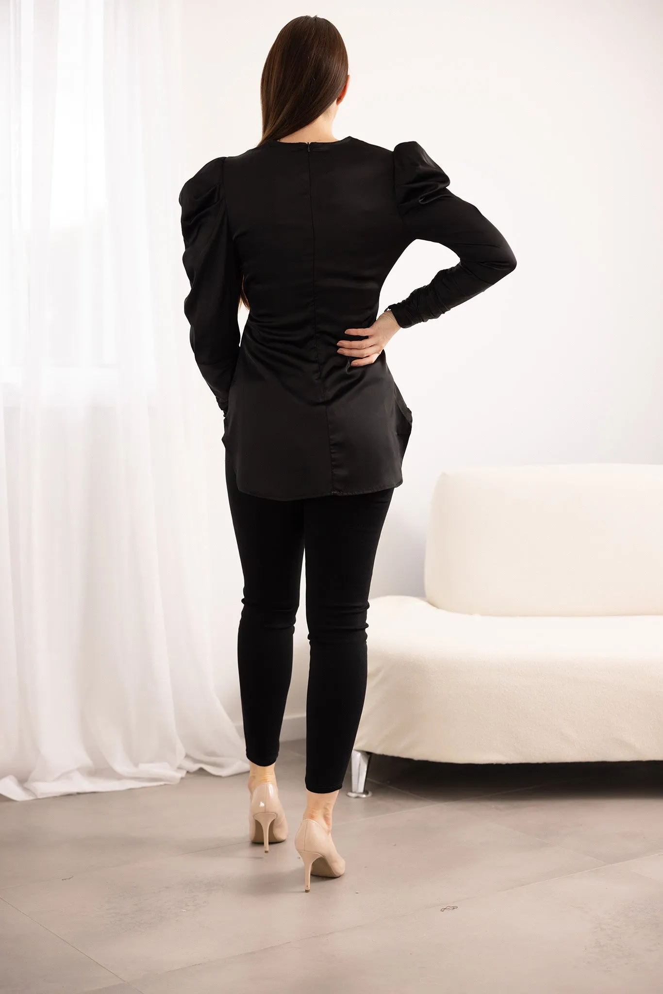 The Crescent Wynona Satin Blouse