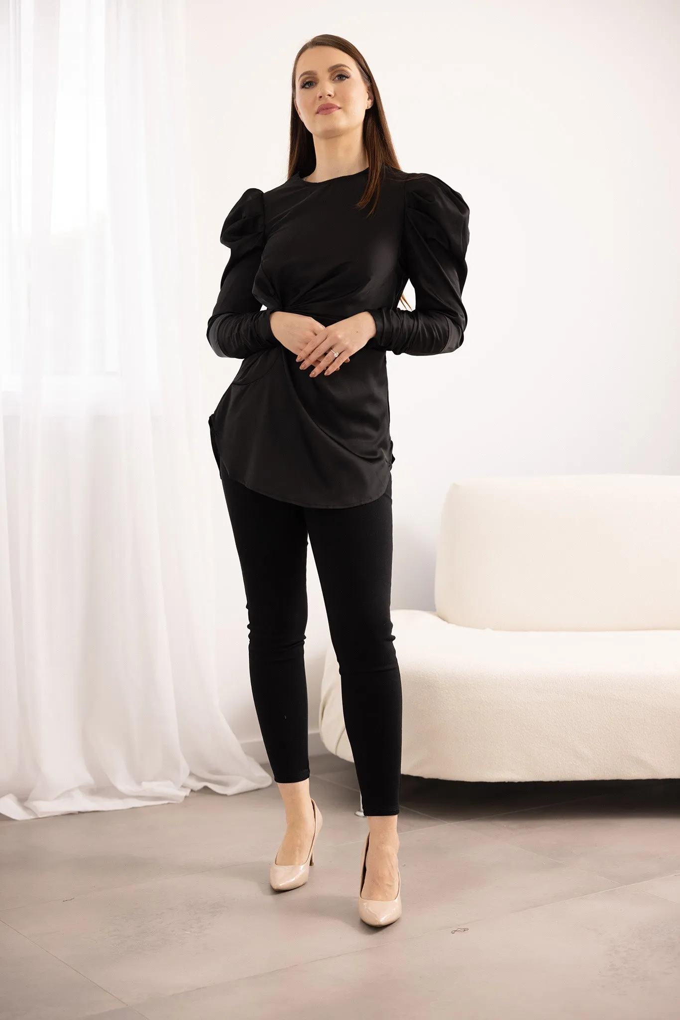 The Crescent Wynona Satin Blouse