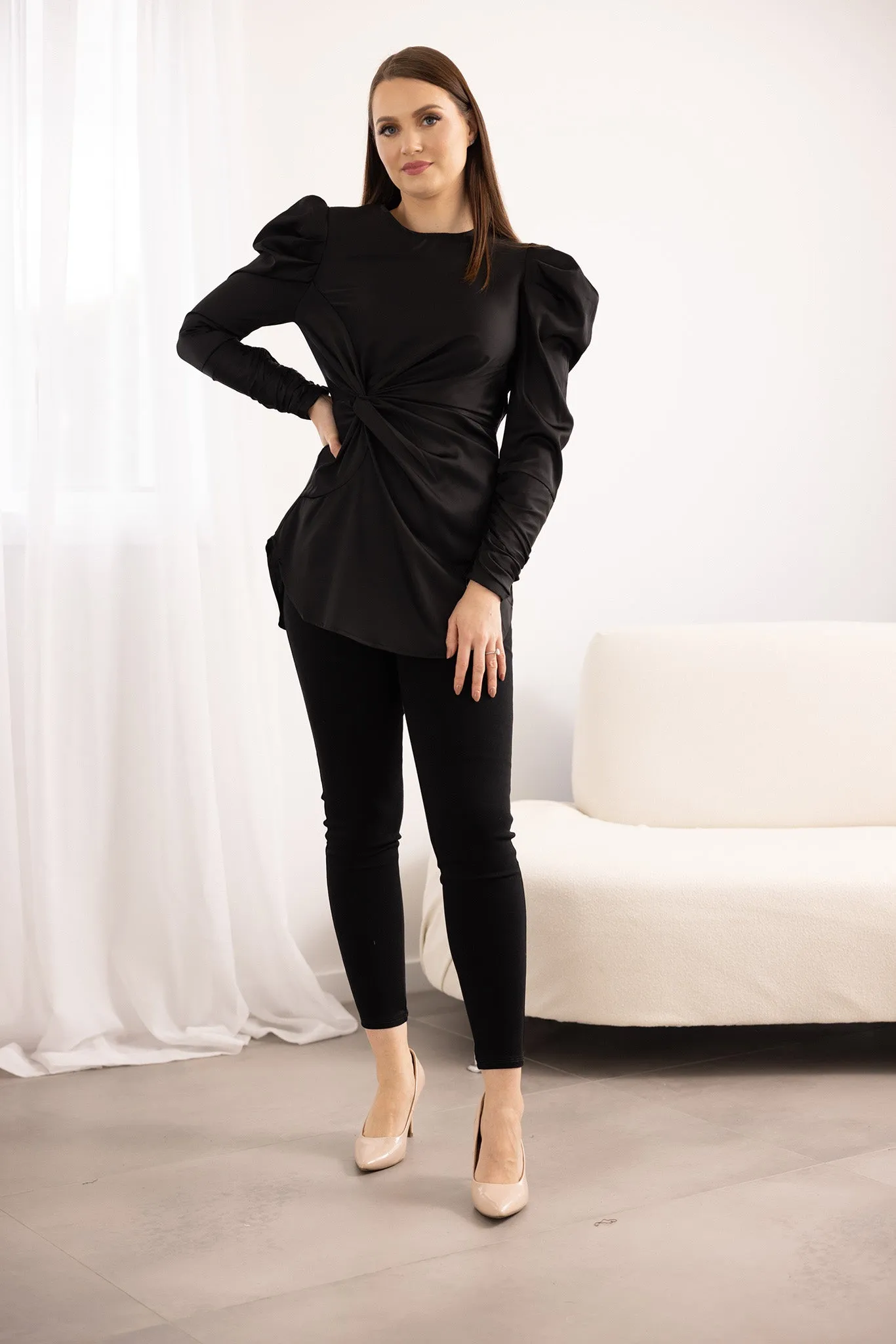 The Crescent Wynona Satin Blouse
