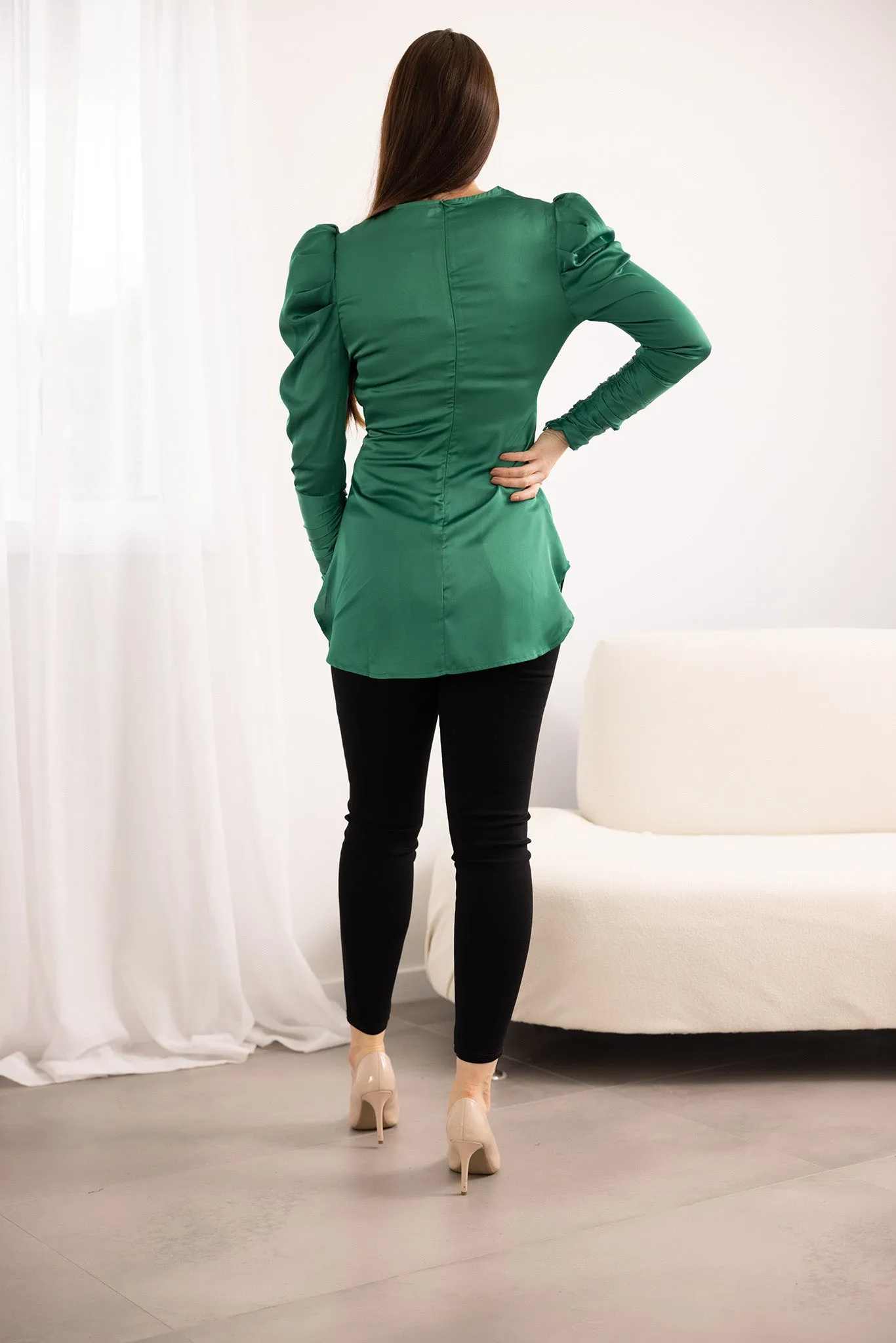 The Crescent Wynona Satin Blouse