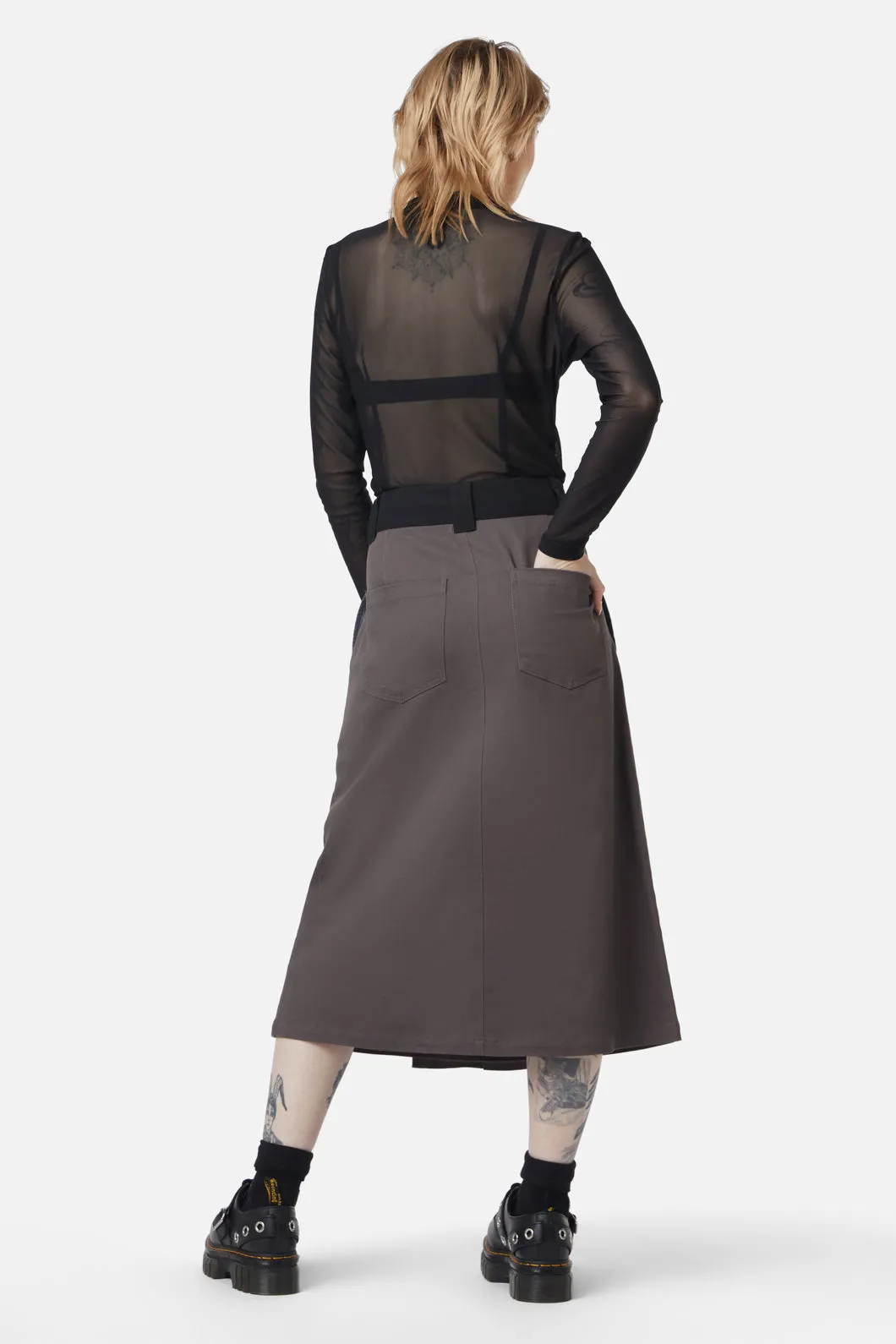Time & Date Pleated Unisex Skirt
