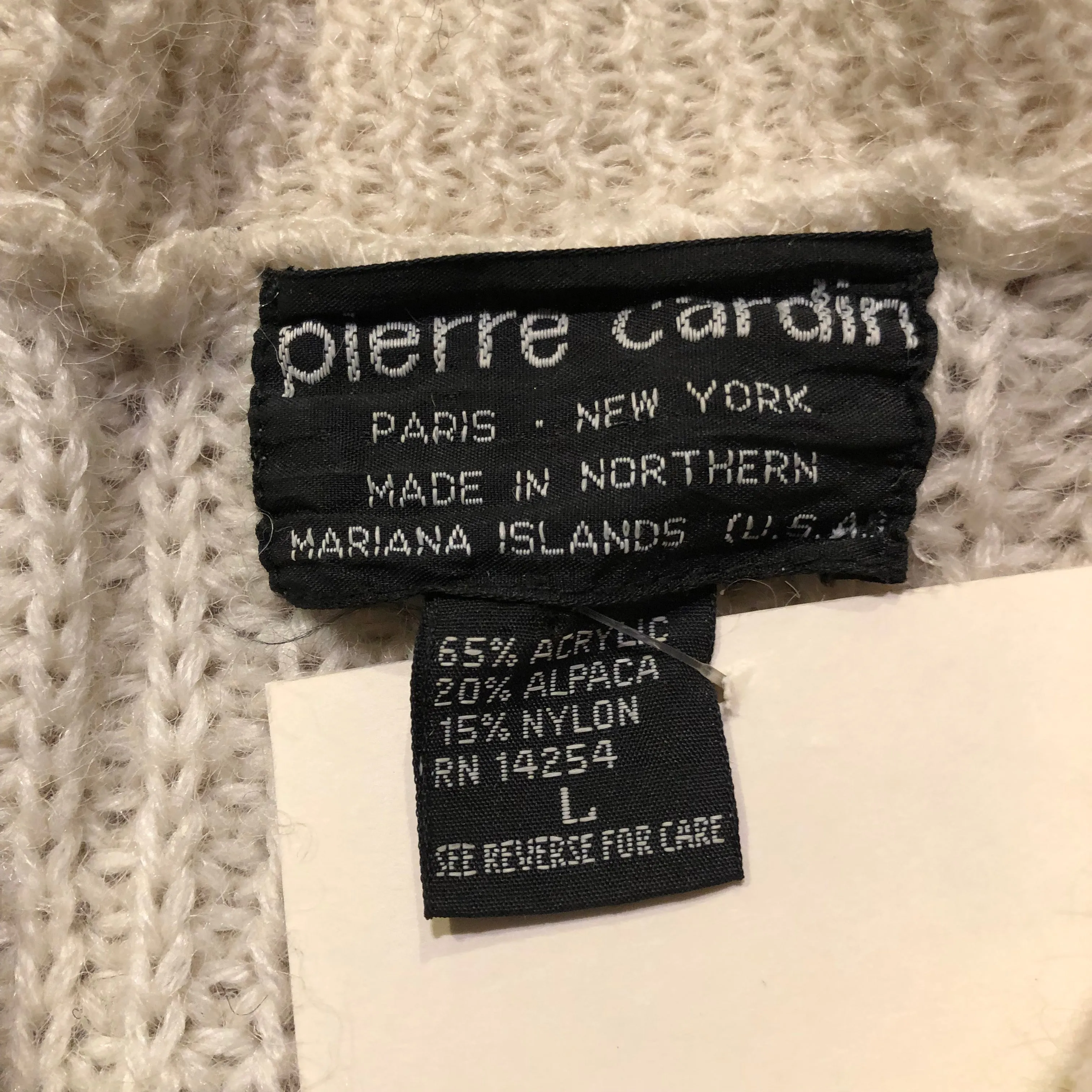 Vintage Pierre Cardin Alpaca Blend Long Cardigan, Made in USA