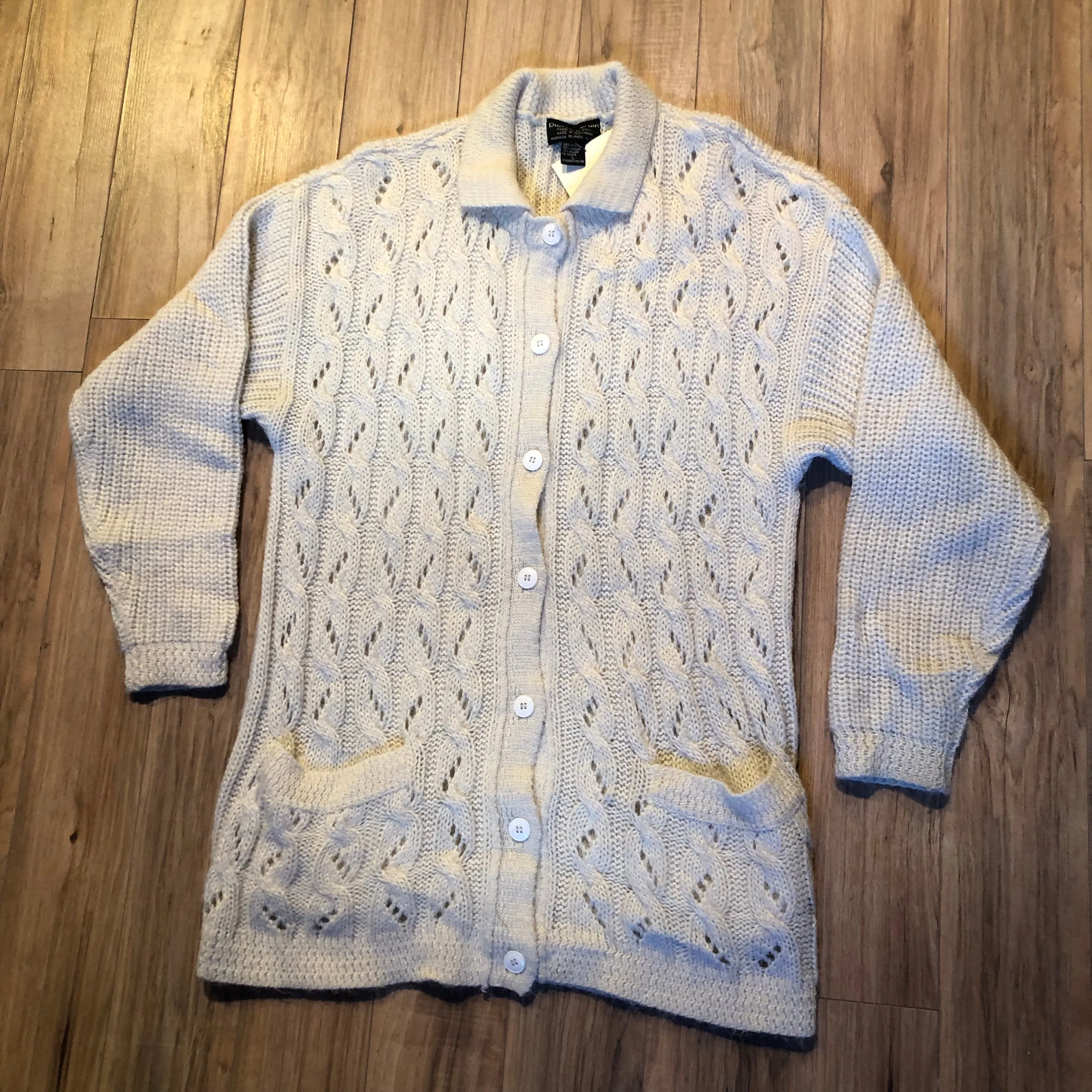Vintage Pierre Cardin Alpaca Blend Long Cardigan, Made in USA