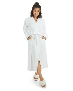 Women's 100% Cotton Zero Twist Woven Loop Terry Robe