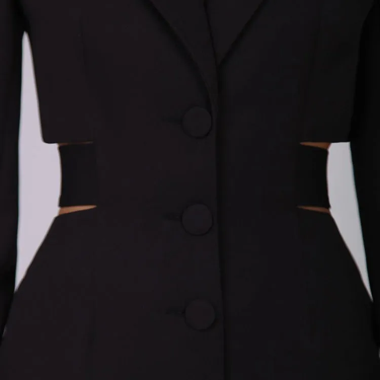 Women's Sexy Hollow-Out Waist Blazer Dress